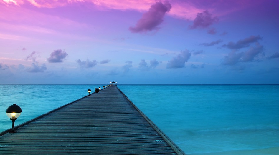 Sunset in the Maldives